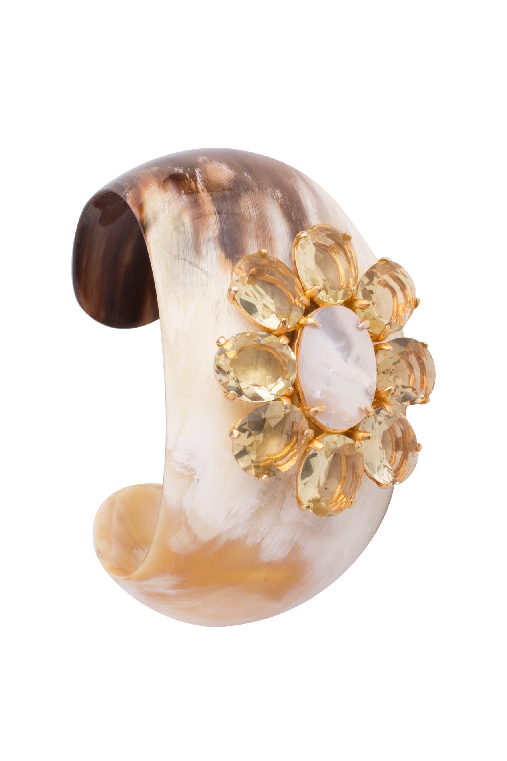 BOUNKIT JEWELRY-Mother of Pearl Horn Cuff-WHITE