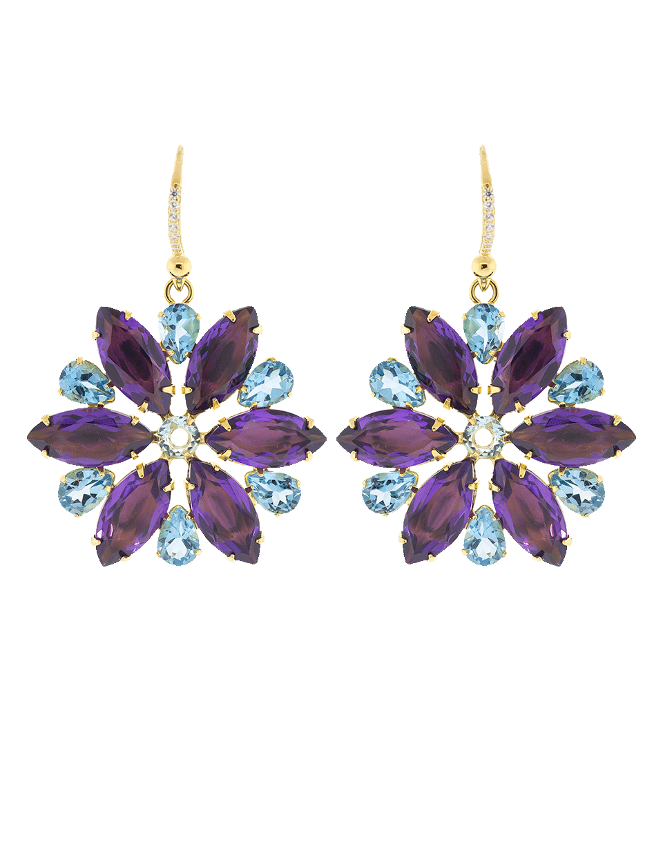 BOUNKIT JEWELRY-Amethyst Quartz Earrings-BLUE