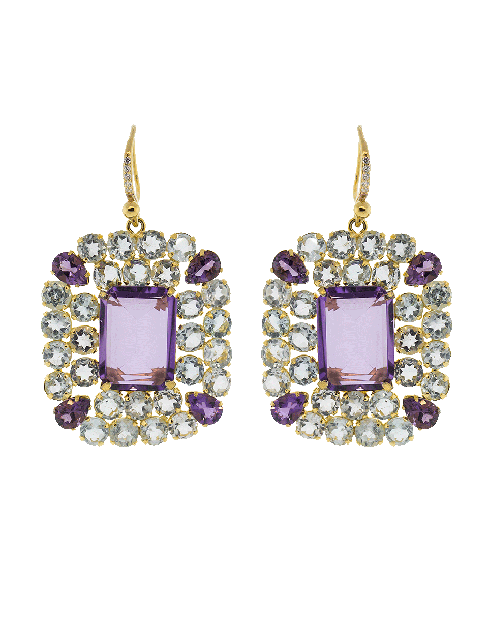 BOUNKIT JEWELRY-Amethyst Quartz Earrings-BLUE