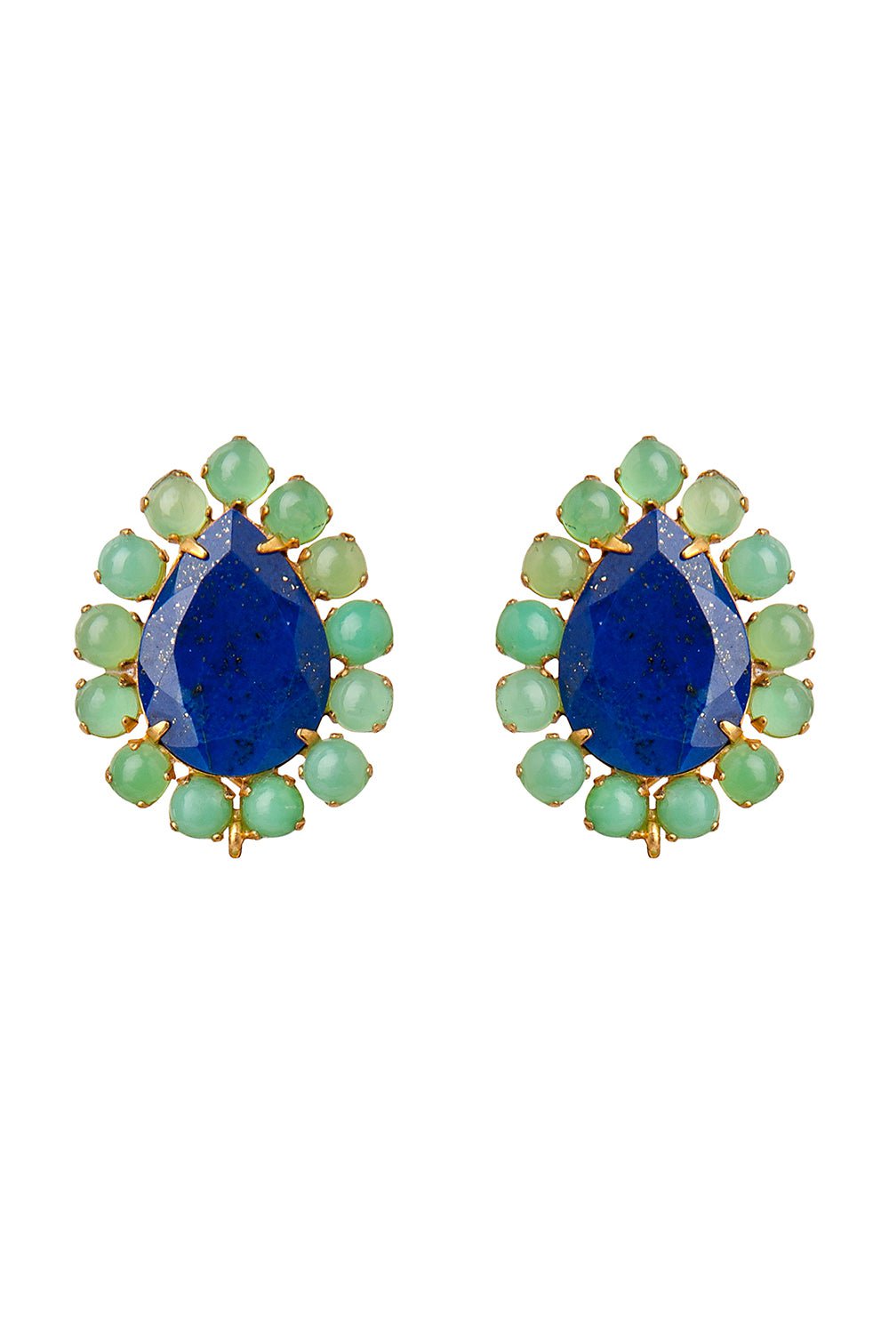 BOUNKIT JEWELRY-Lapis Chrysoprase Earrings-BLUE