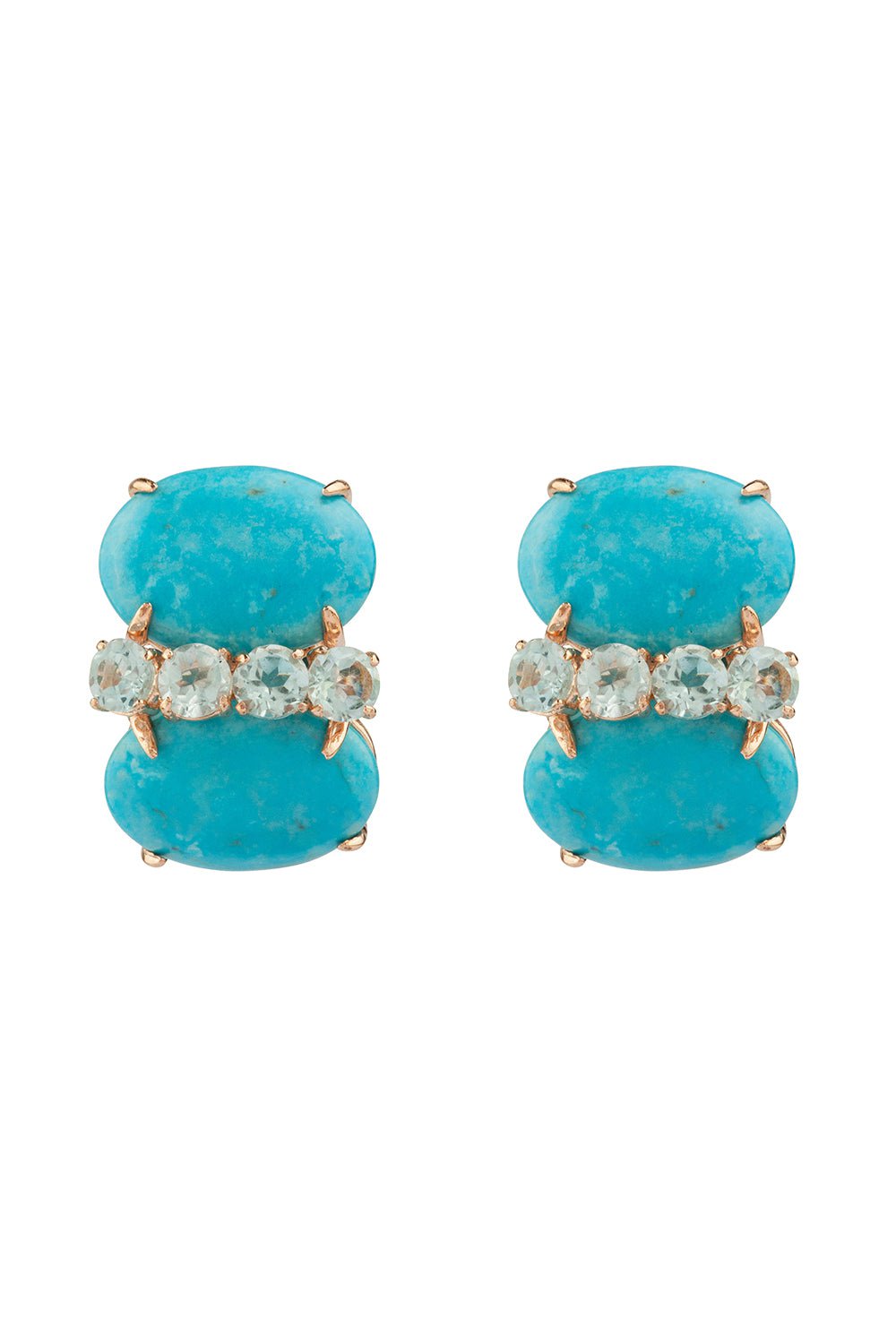 BOUNKIT JEWELRY-Turquoise Quartz Earrings-BLUE