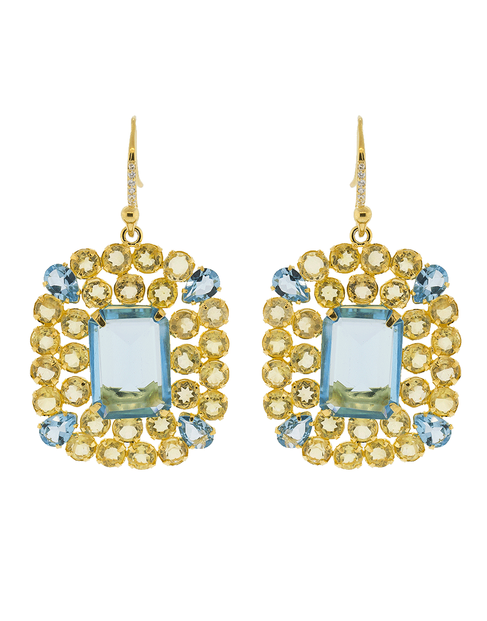 BOUNKIT JEWELRY-Quartz Earrings-BLU/LEM