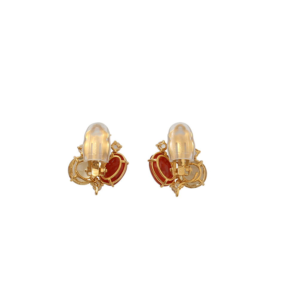 BOUNKIT JEWELRY-Blue Clear Quartz Earrings-BLU/YLLW