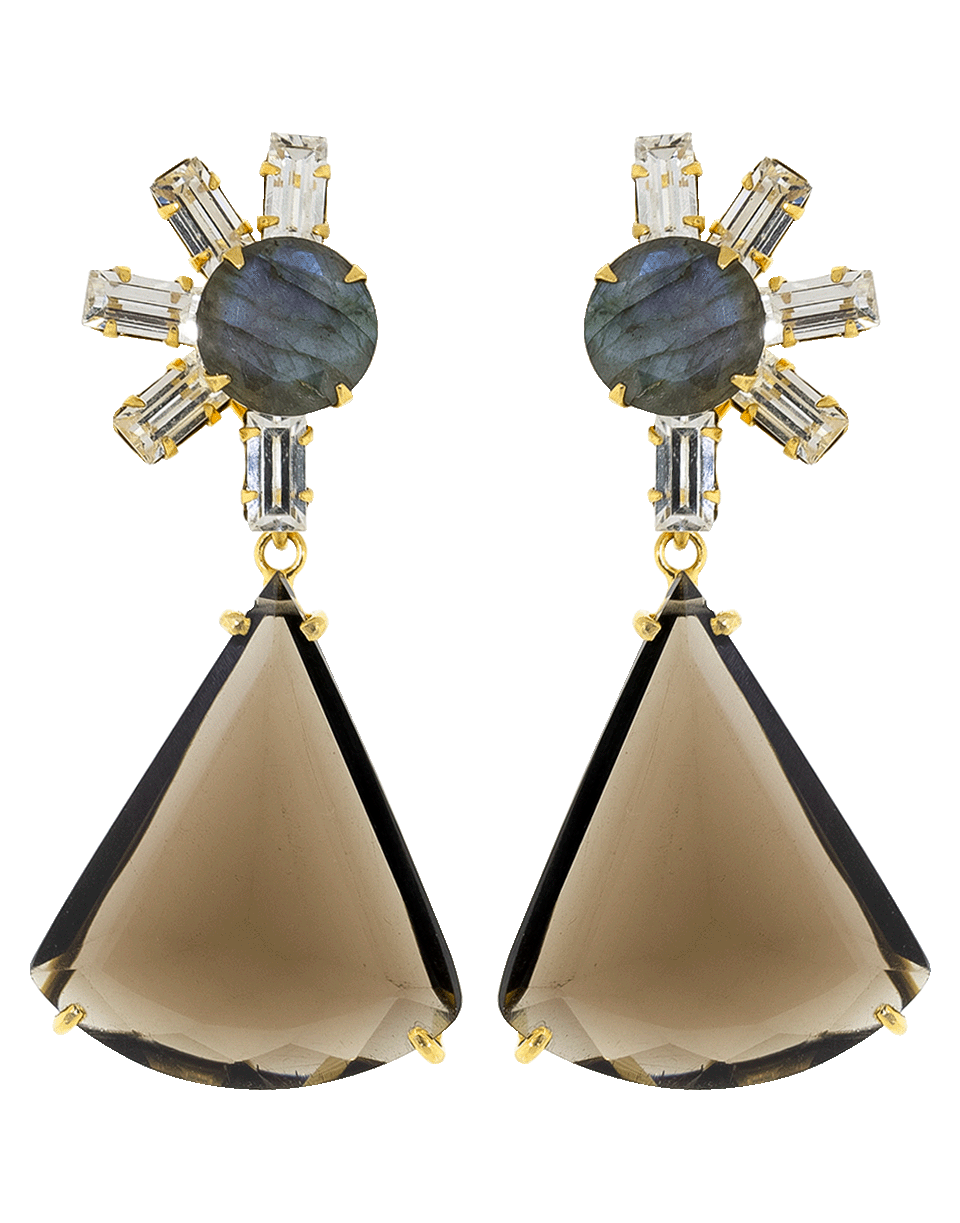 BOUNKIT JEWELRY-Labradorite Quartz Earrings-BROWN