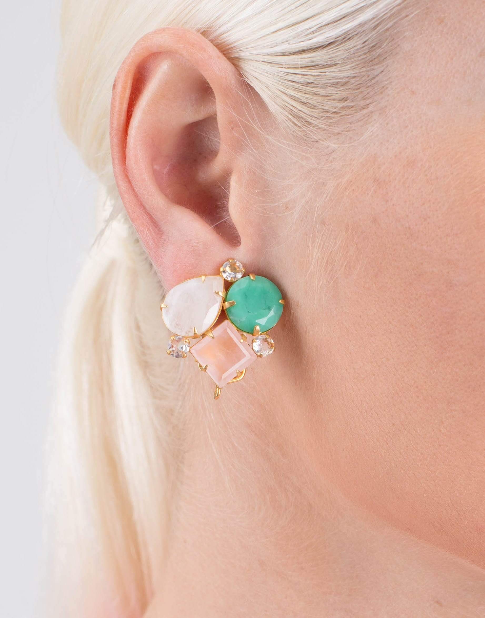 BOUNKIT JEWELRY-Moonstone Earrings-CLEAR