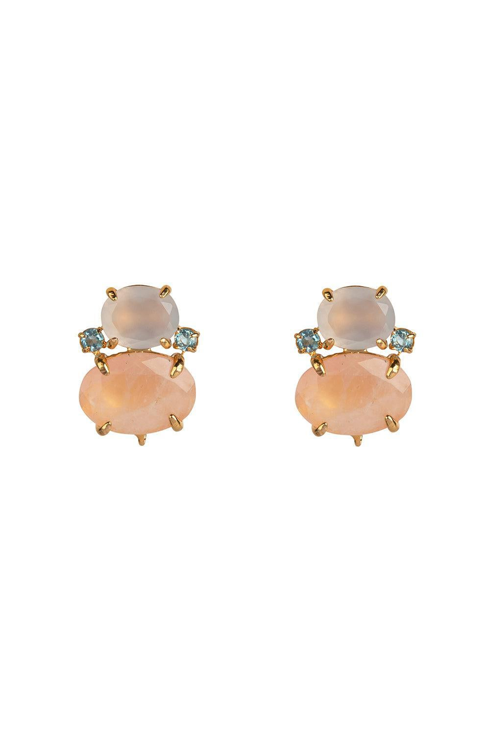 Chalcedony Agnes Stud Earrings