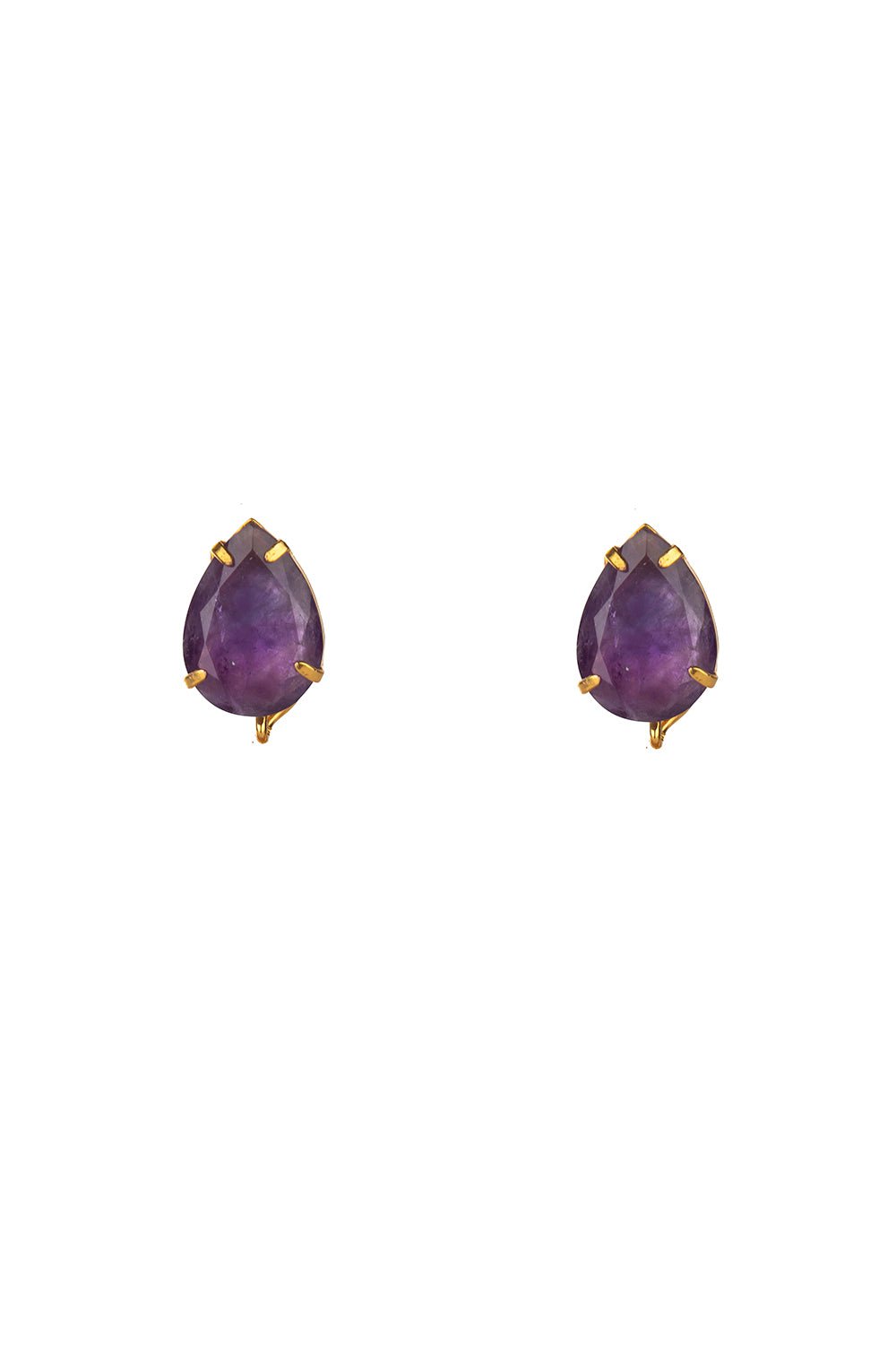 BOUNKIT JEWELRY-Amethyst Citrine Drop Earrings-PRPL/YLW