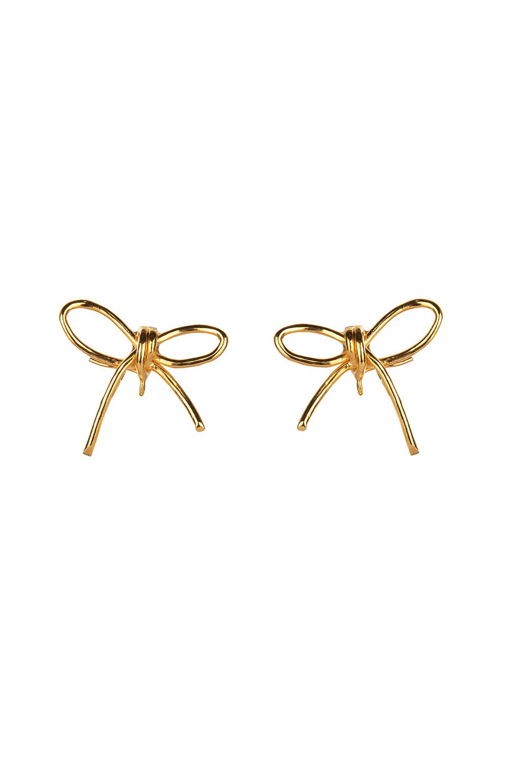 BOUNKIT JEWELRY-Baroque Pearl Bow Earrings-WHITE