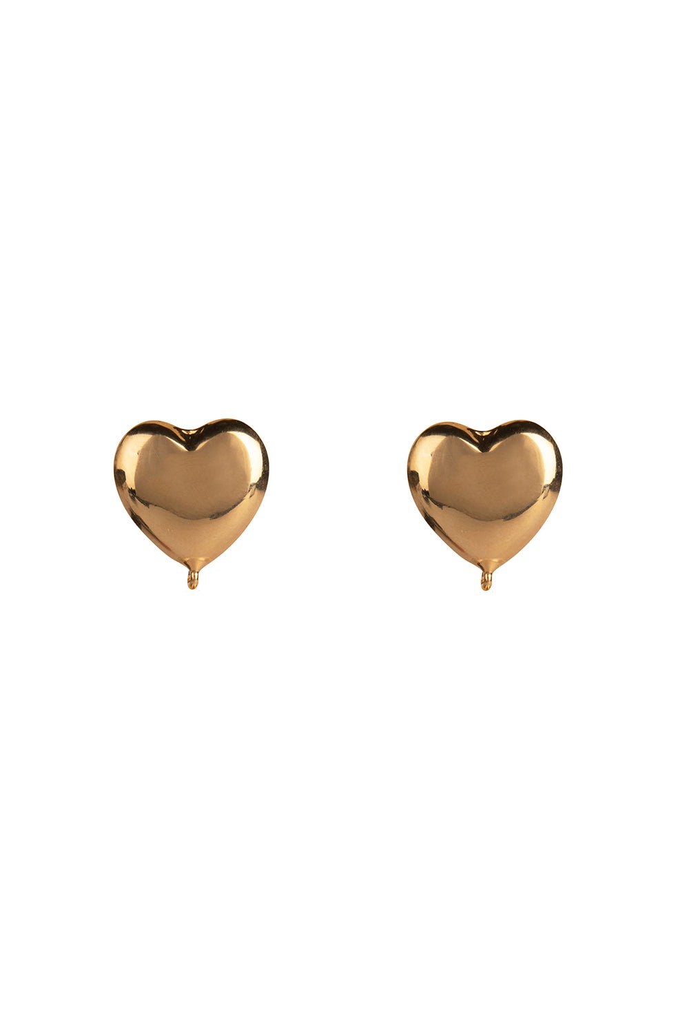 BOUNKIT JEWELRY-Pearl Drop Heart Earrings-WHITE