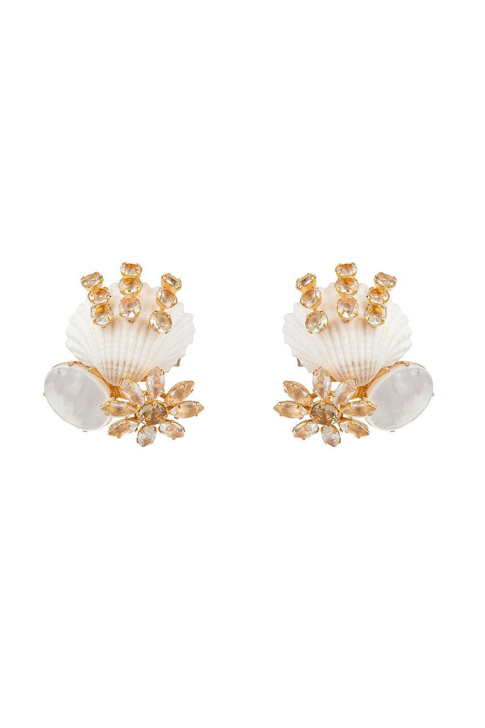 Quartz Pearl Earrings