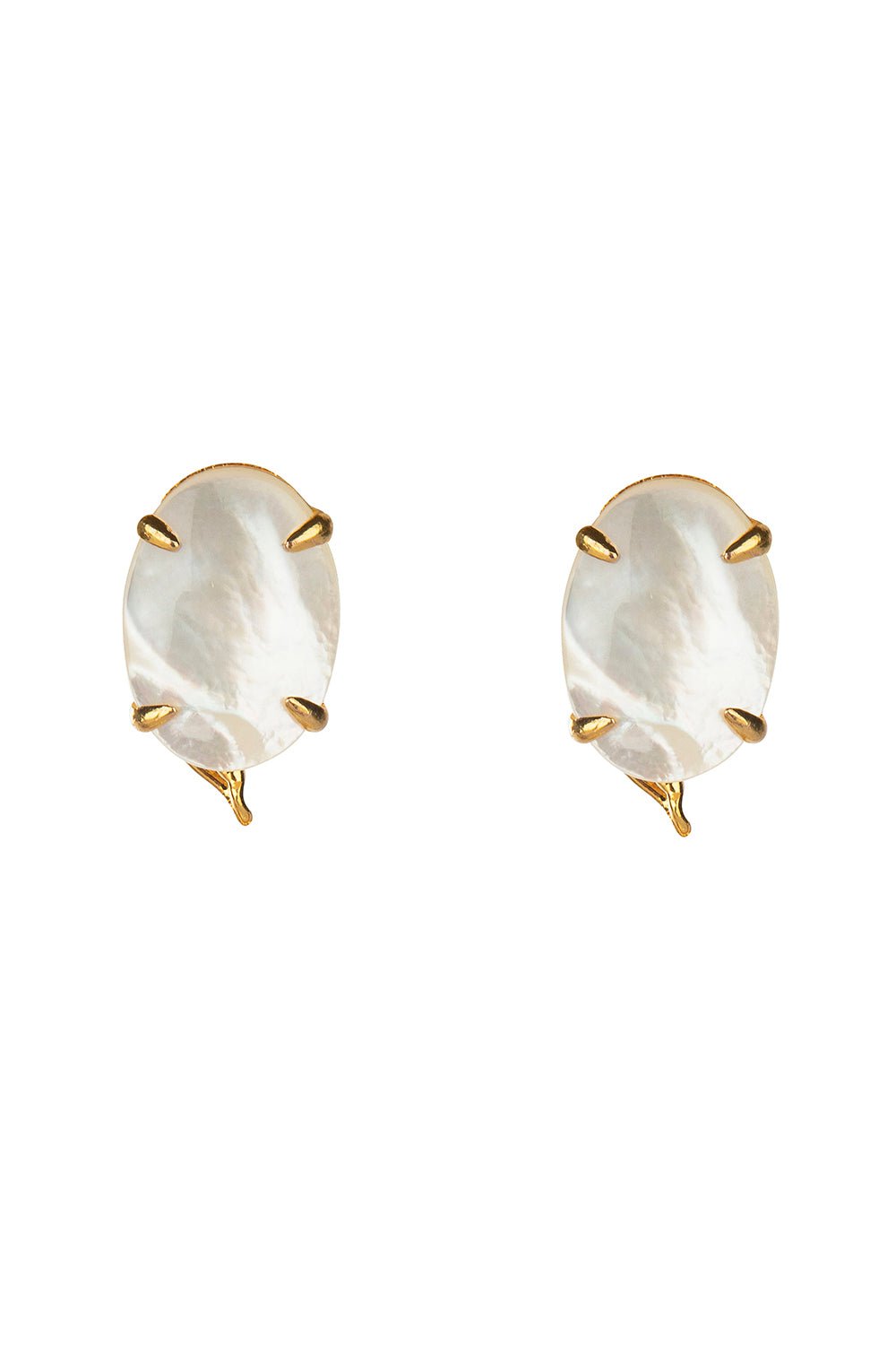 BOUNKIT JEWELRY-Quartz Pearl Three Drop Earrings-WHITE