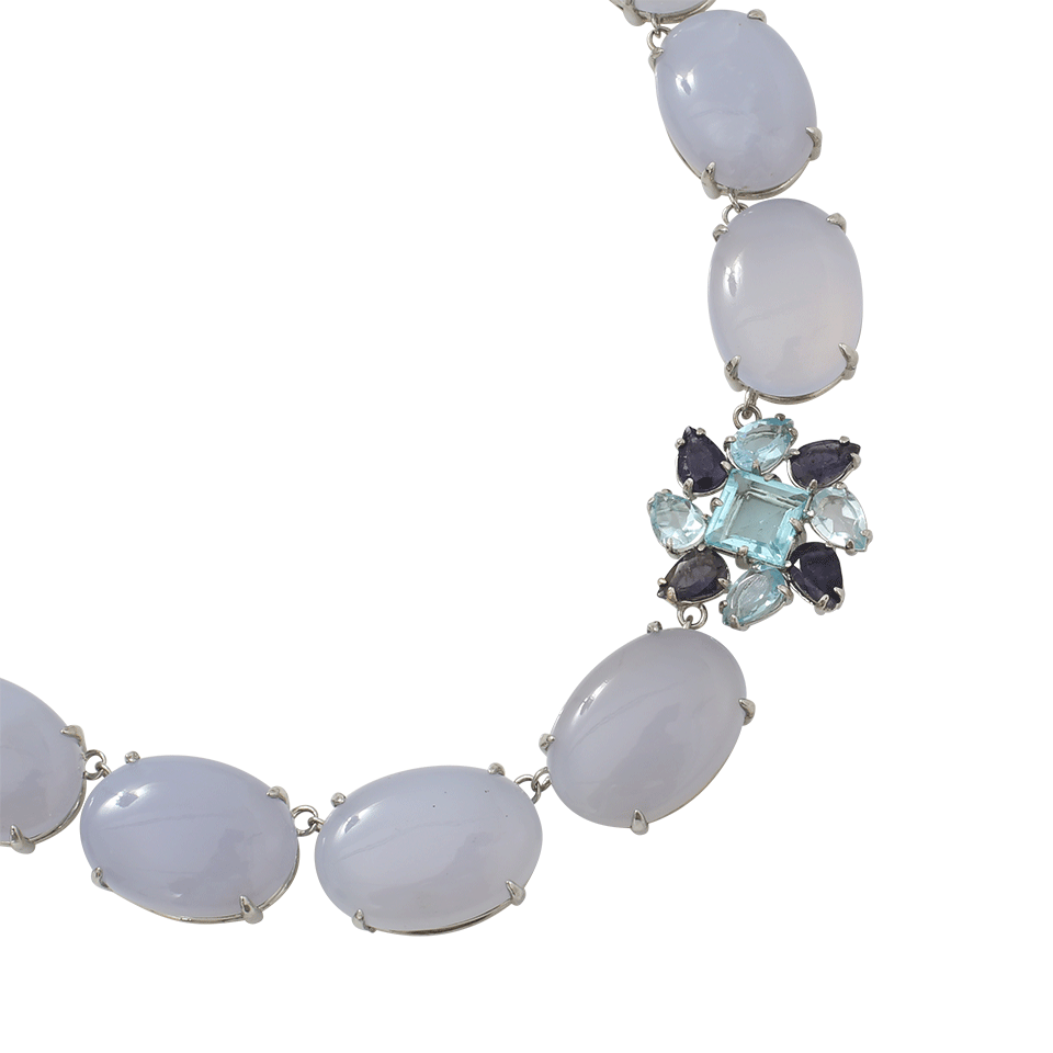 BOUNKIT JEWELRY-Blue Chalcedony Necklace-BLUE