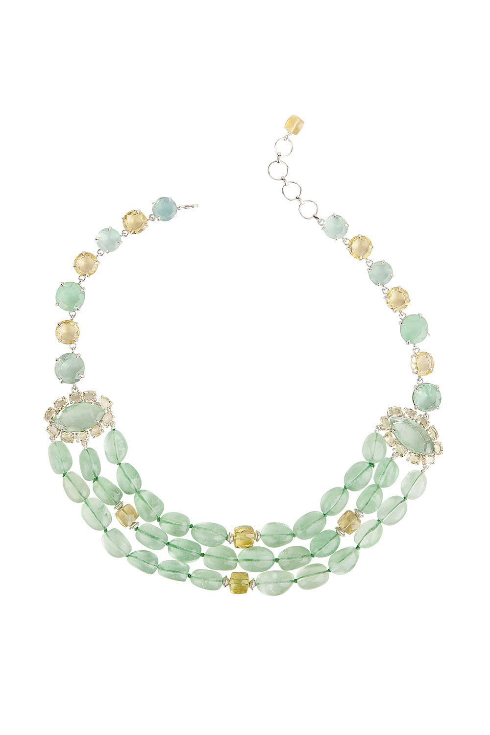 BOUNKIT JEWELRY-Fluorite Quartz Necklace-GREEN