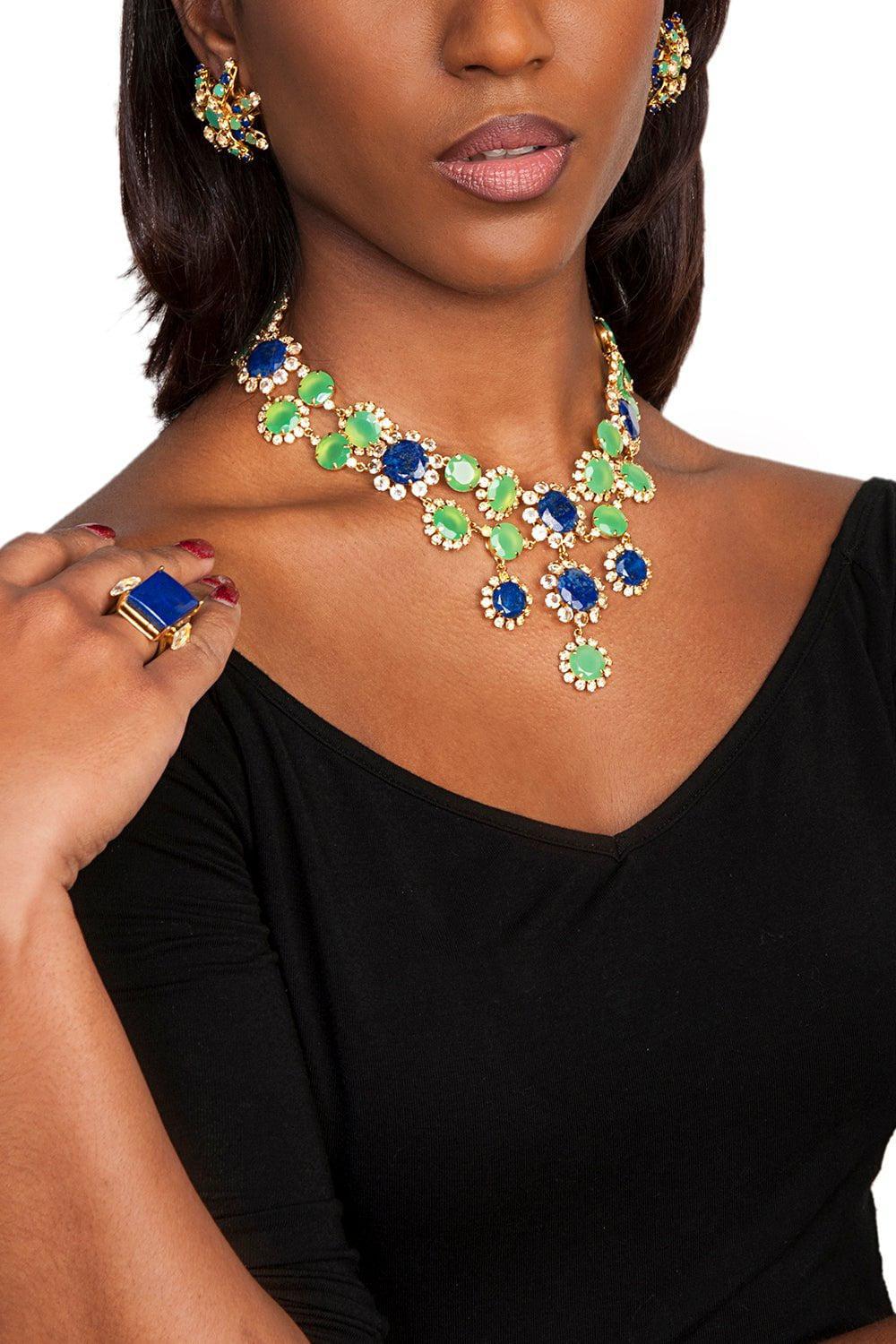 BOUNKIT JEWELRY-Lapis Collar Necklace-GRN/BLUE