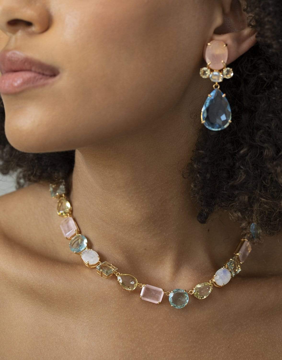 BOUNKIT JEWELRY-Multi-Stone Necklace-MULTI