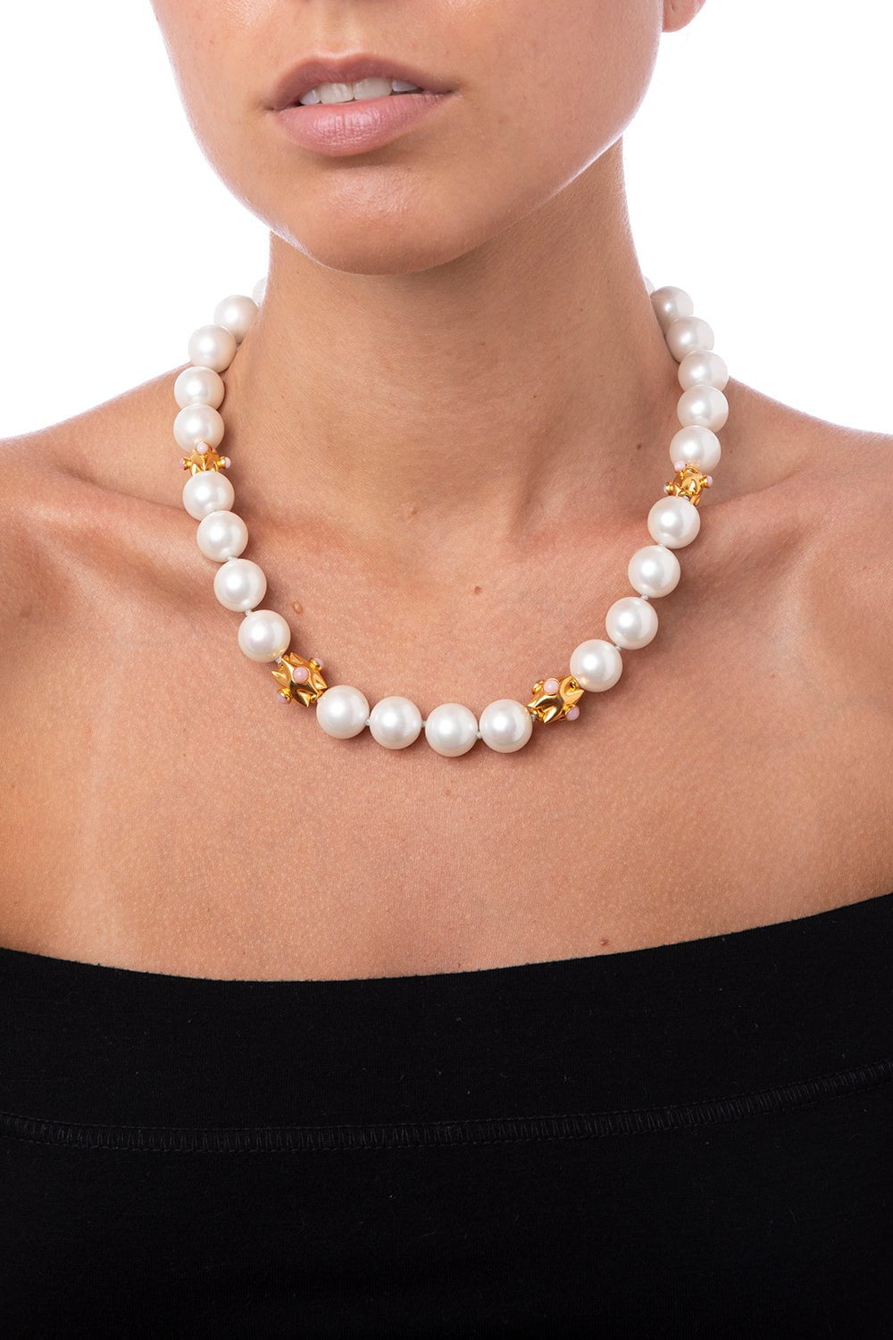 BOUNKIT JEWELRY-Seashell Necklace-PEARL