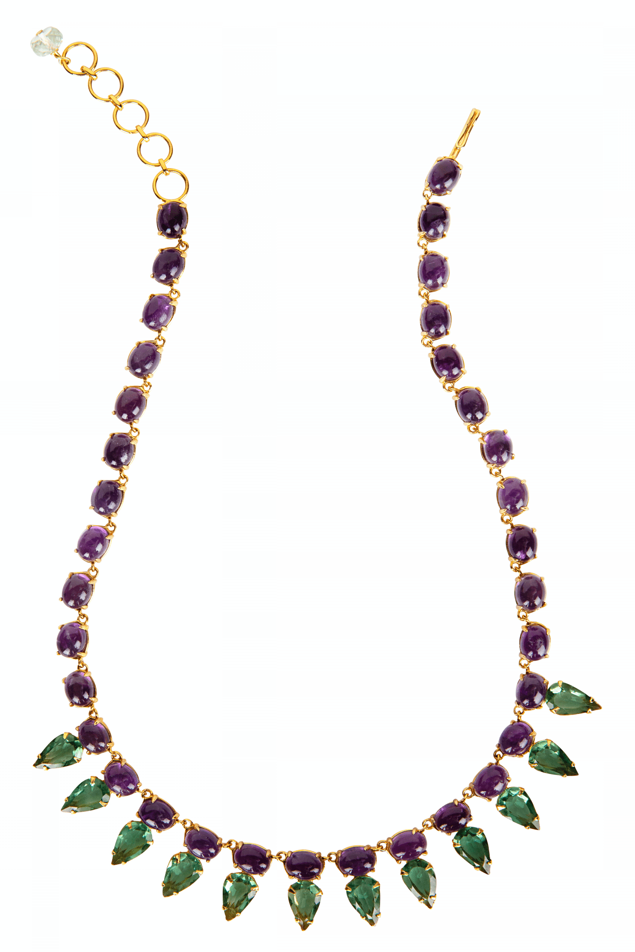 BOUNKIT JEWELRY-Purple and Green Amethyst Necklace-PURPLE