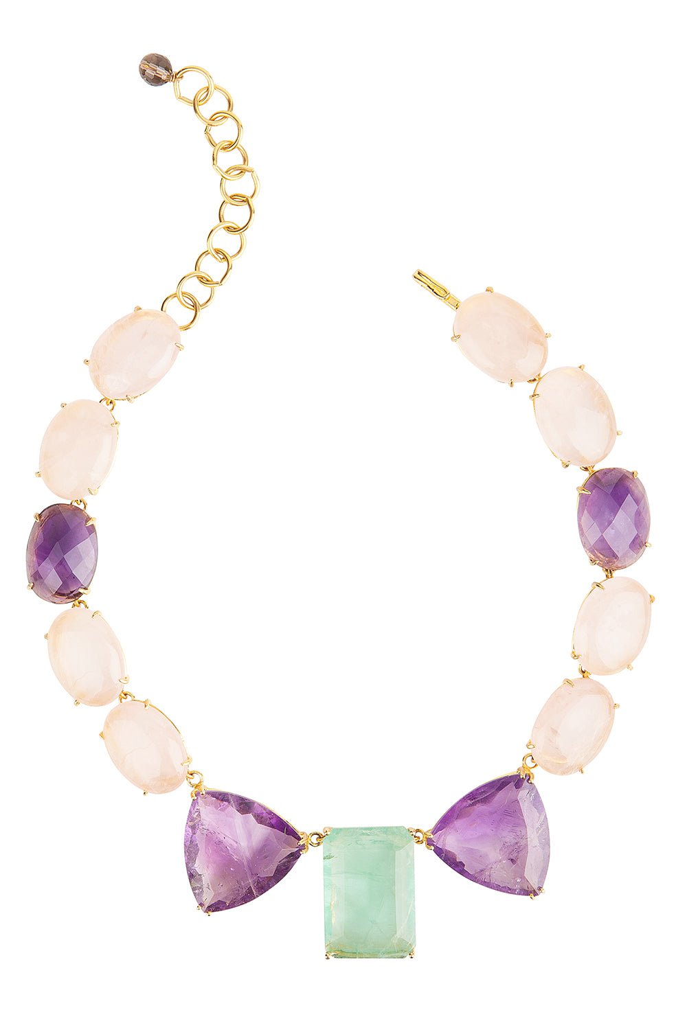 BOUNKIT JEWELRY-Amethyst Fluorite Necklace-RSE/PRPL