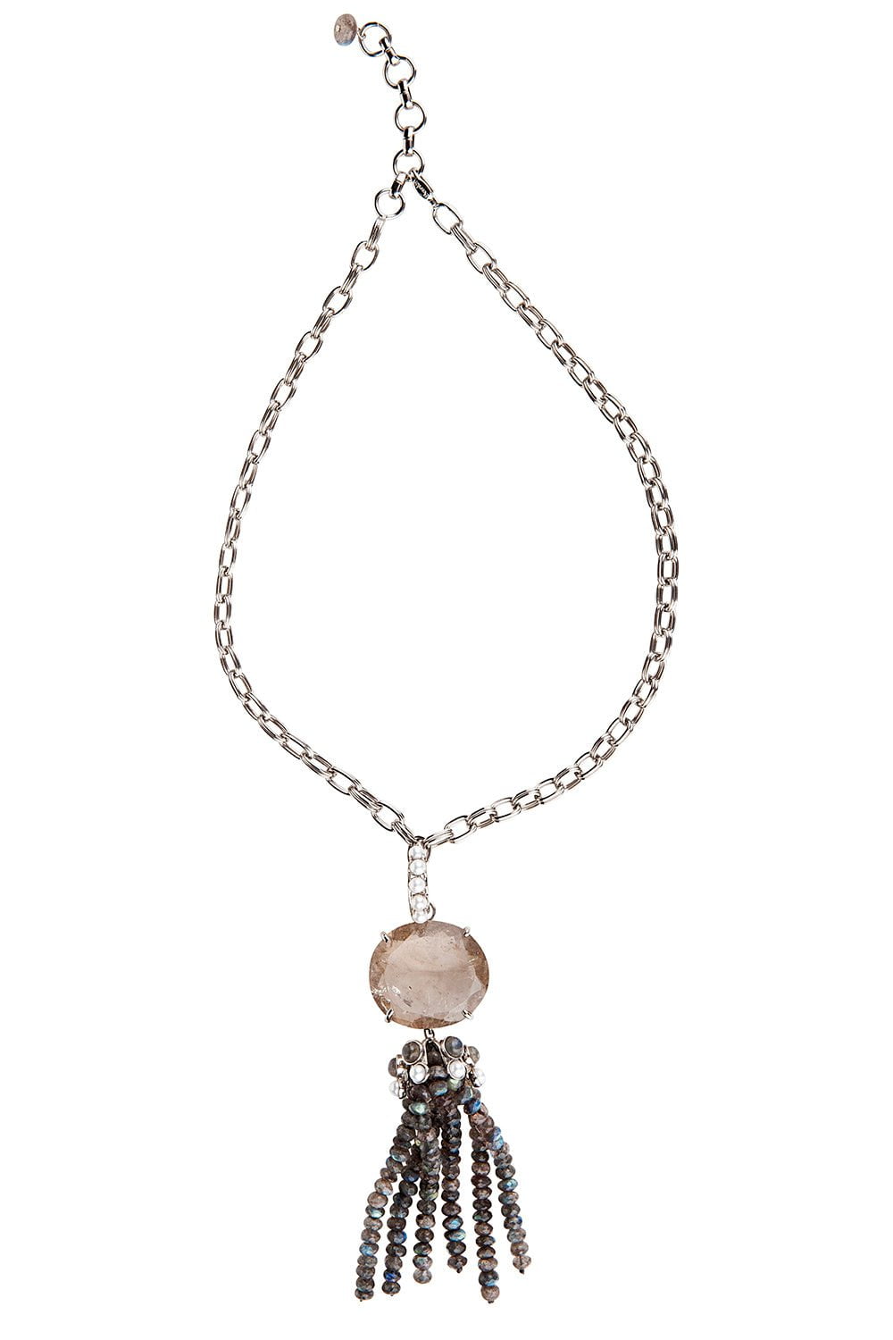 BOUNKIT JEWELRY-Labradorite Quartz Cora Necklace-SILVER