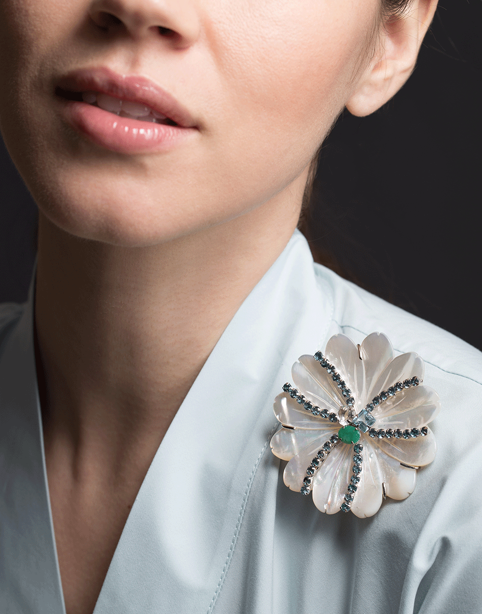 BOUNKIT JEWELRY-Mother of Pearl Pin-WHITE