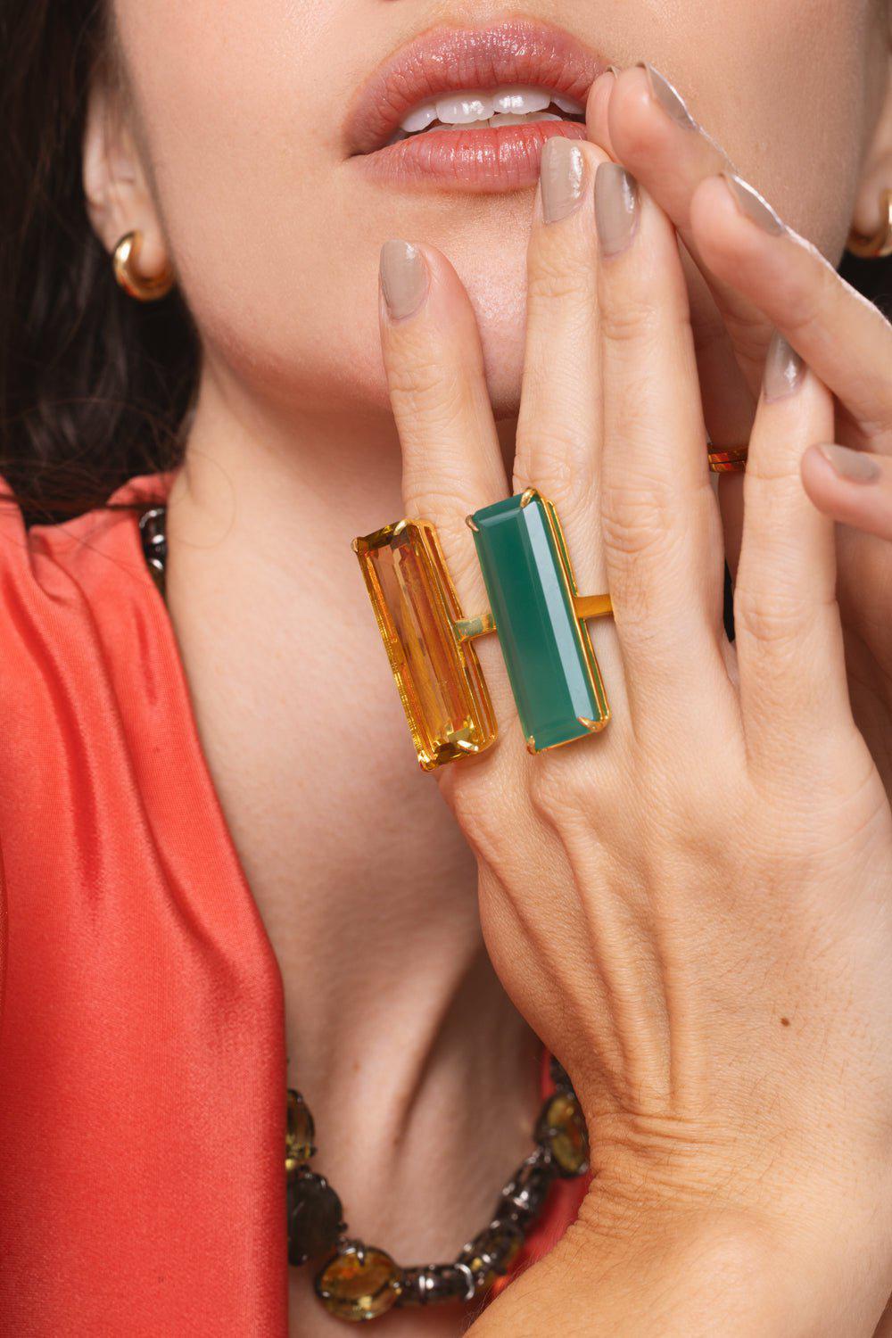 BOUNKIT JEWELRY-Lemon Quartz Lucille Ring-LEMON