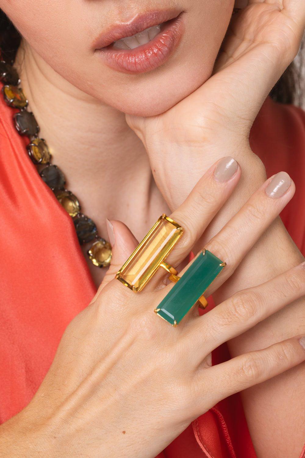 BOUNKIT JEWELRY-Lemon Quartz Lucille Ring-LEMON