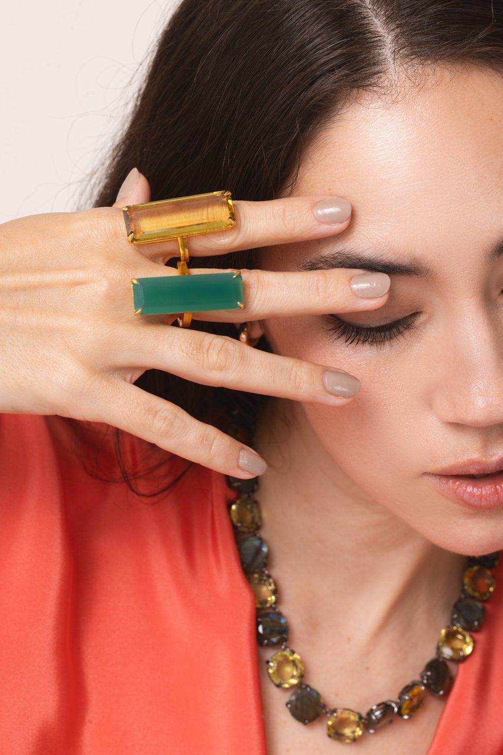 BOUNKIT JEWELRY-Lemon Quartz Lucille Ring-LEMON