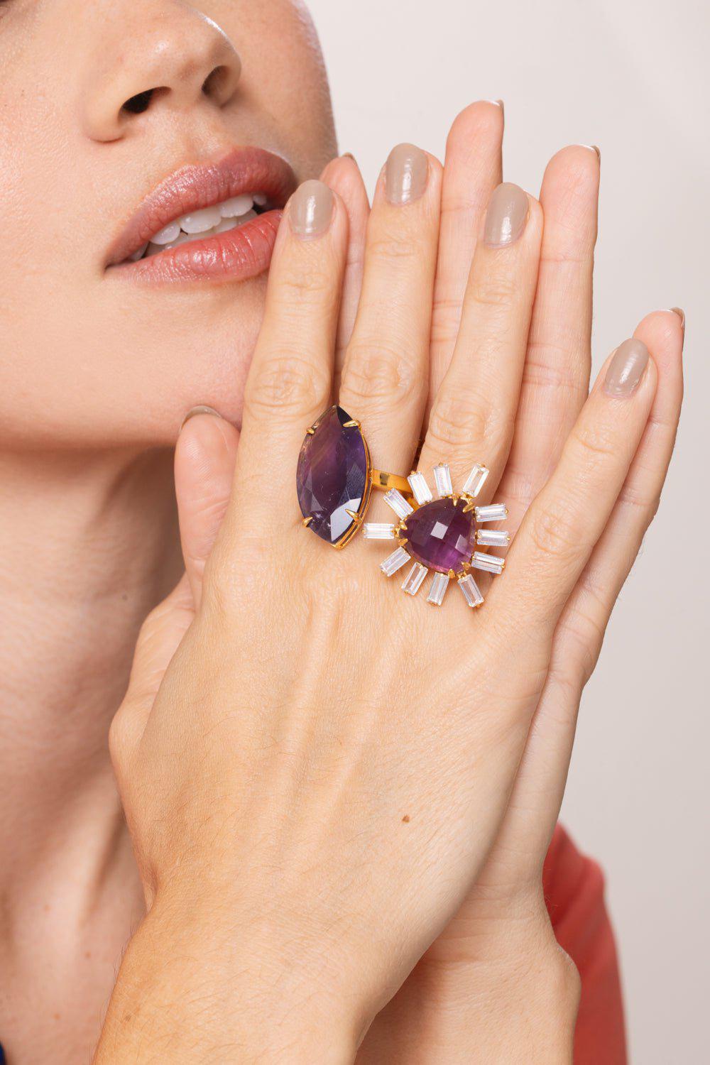 BOUNKIT JEWELRY-Amethyst Antoinette Ring-PRPLE
