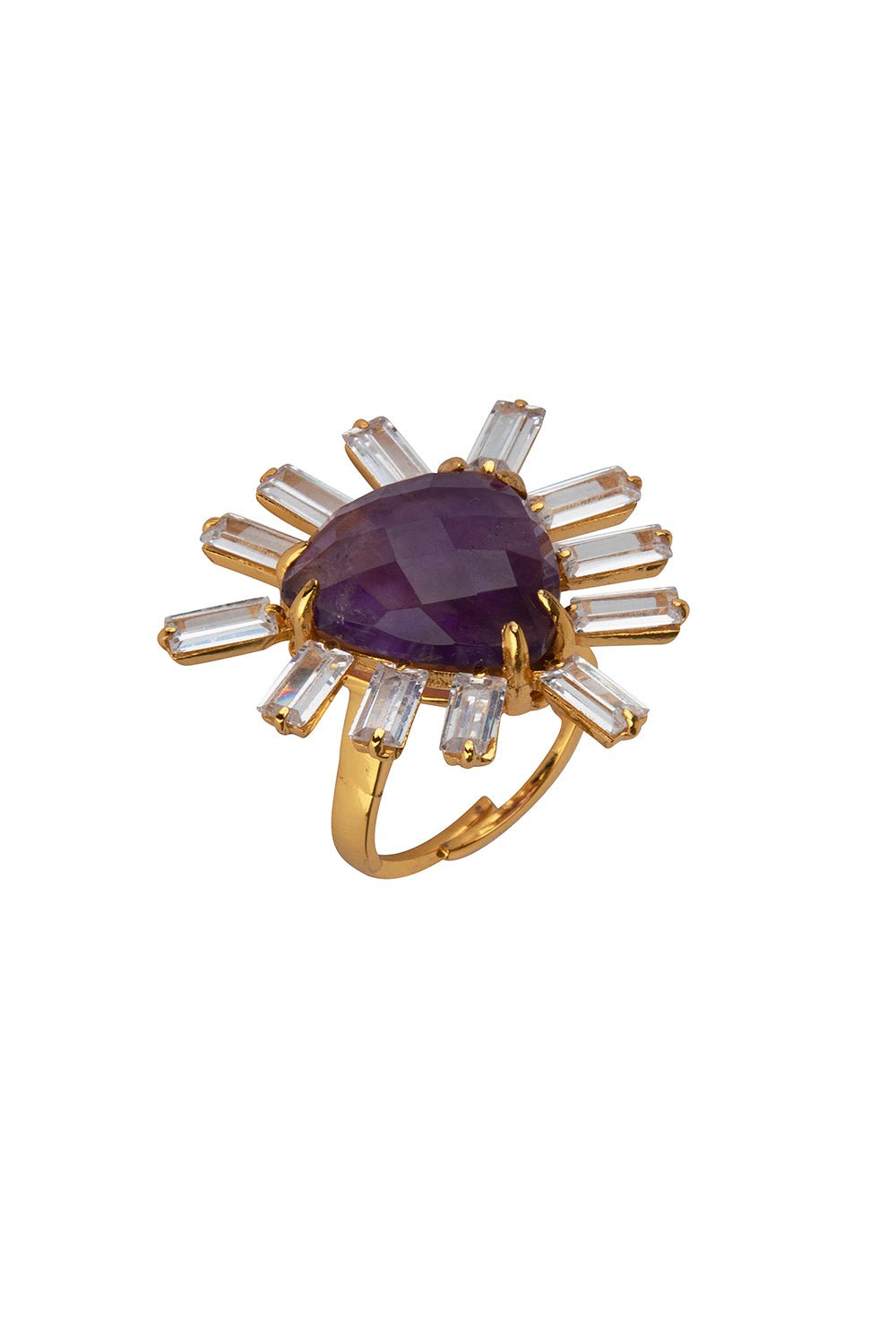 BOUNKIT JEWELRY-Amethyst Quartz Abigail Ring-PURPLE