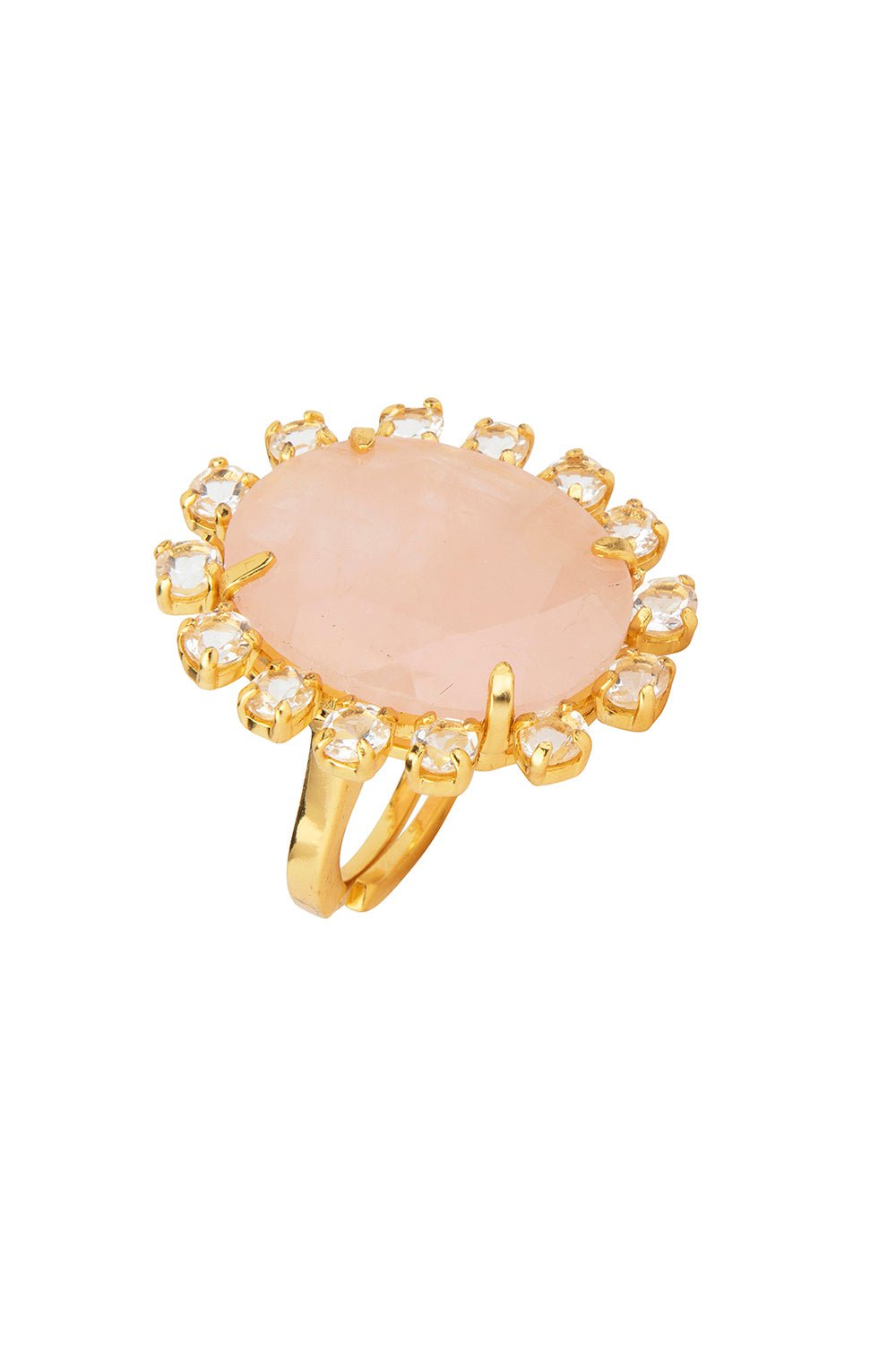 BOUNKIT JEWELRY-Rose Quartz Adelaide Ring-ROSE