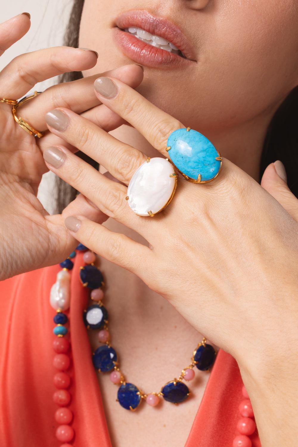 BOUNKIT JEWELRY-Turquoise Celine Ring-TURQ