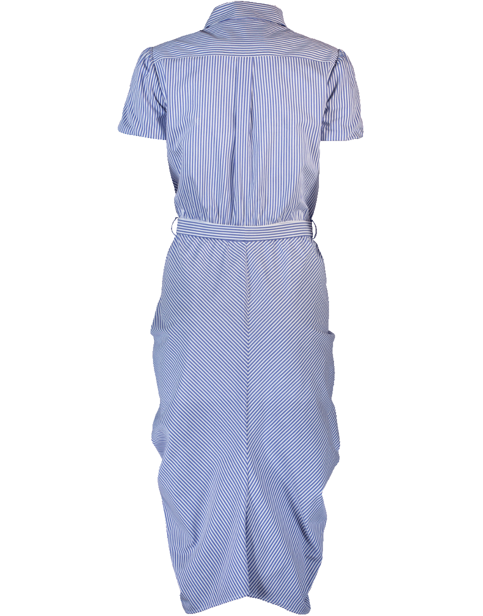 BOUTIQUE MOSCHINO-Striped Applique Dress-