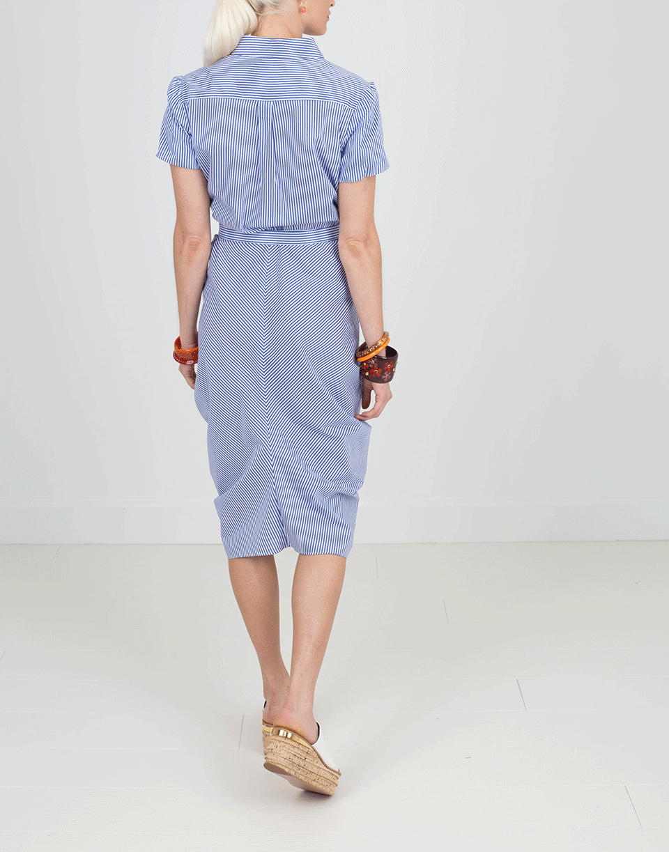 BOUTIQUE MOSCHINO-Striped Applique Dress-