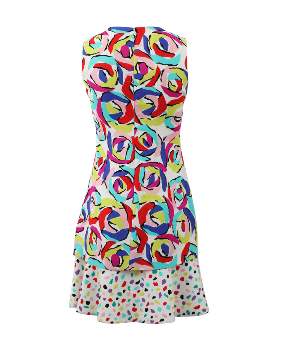 BOUTIQUE MOSCHINO-Flutter Bottom Print Dress-