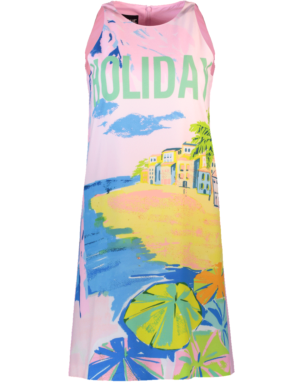 BOUTIQUE MOSCHINO-Tropical Print Shift Dress-