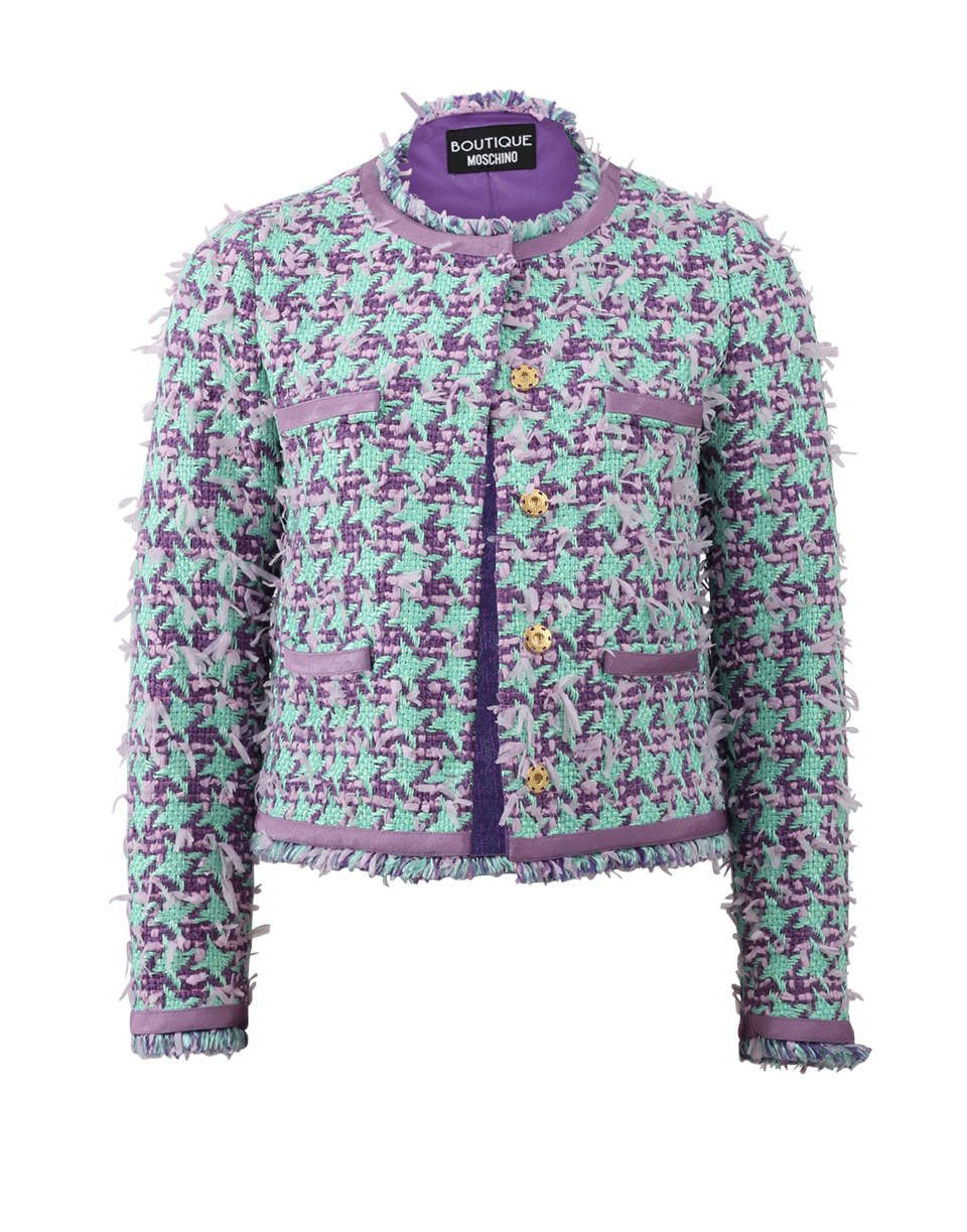 BOUTIQUE MOSCHINO-Multicolor Tweed Jacket-