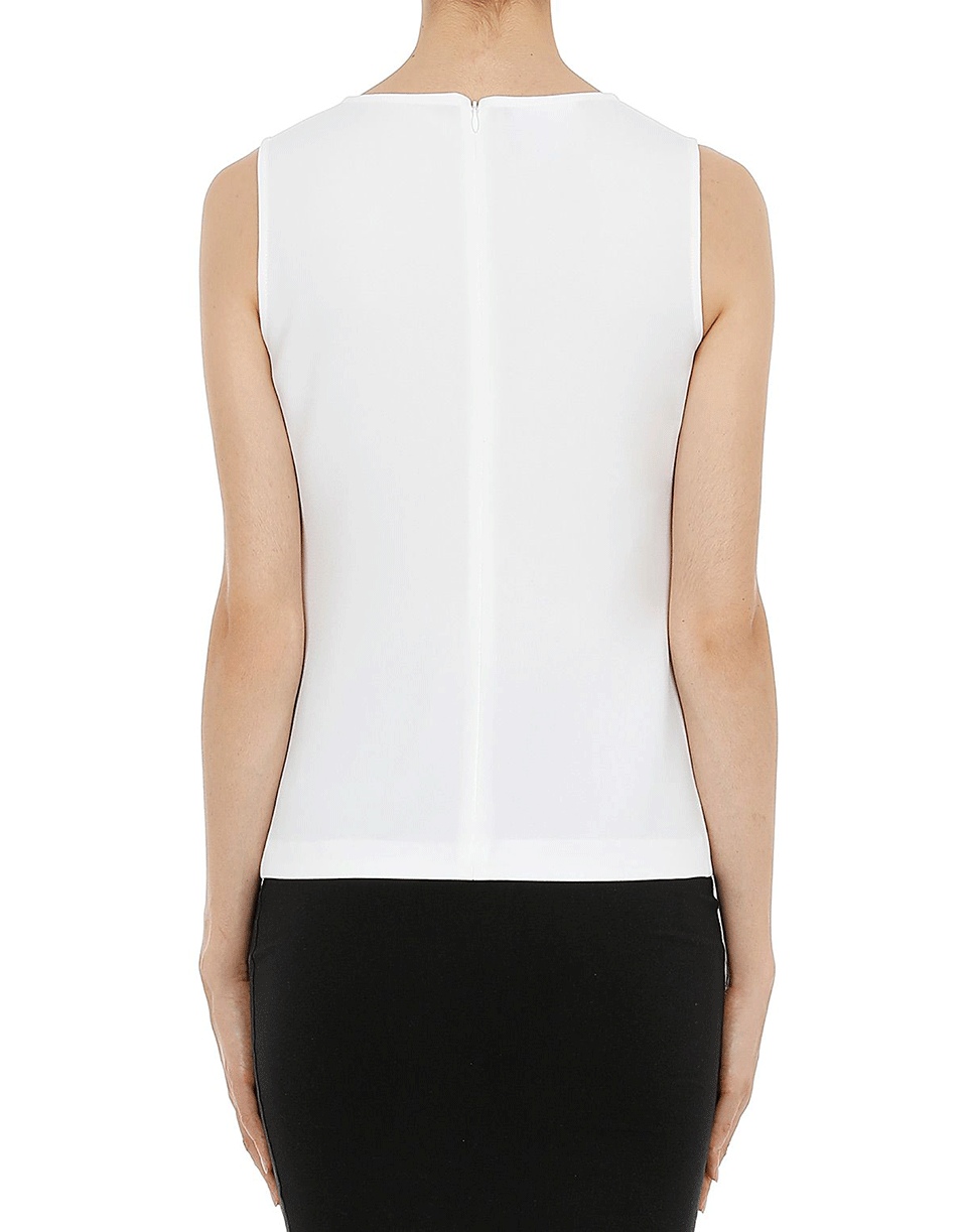 BOUTIQUE MOSCHINO-Sleeveless Record Print Tank Top-