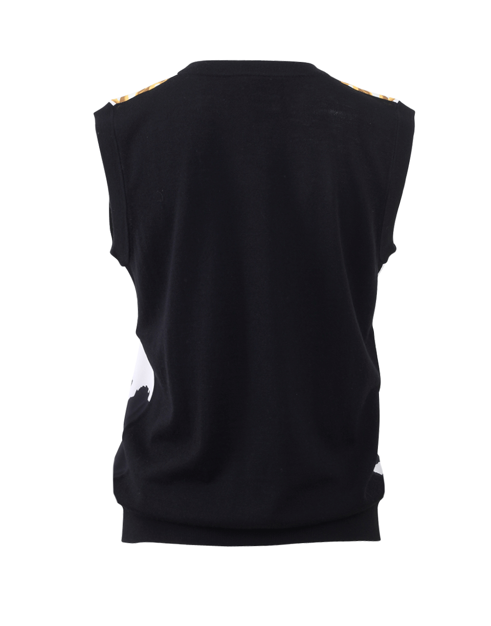 BOUTIQUE MOSCHINO-Chain Print Knit Top-