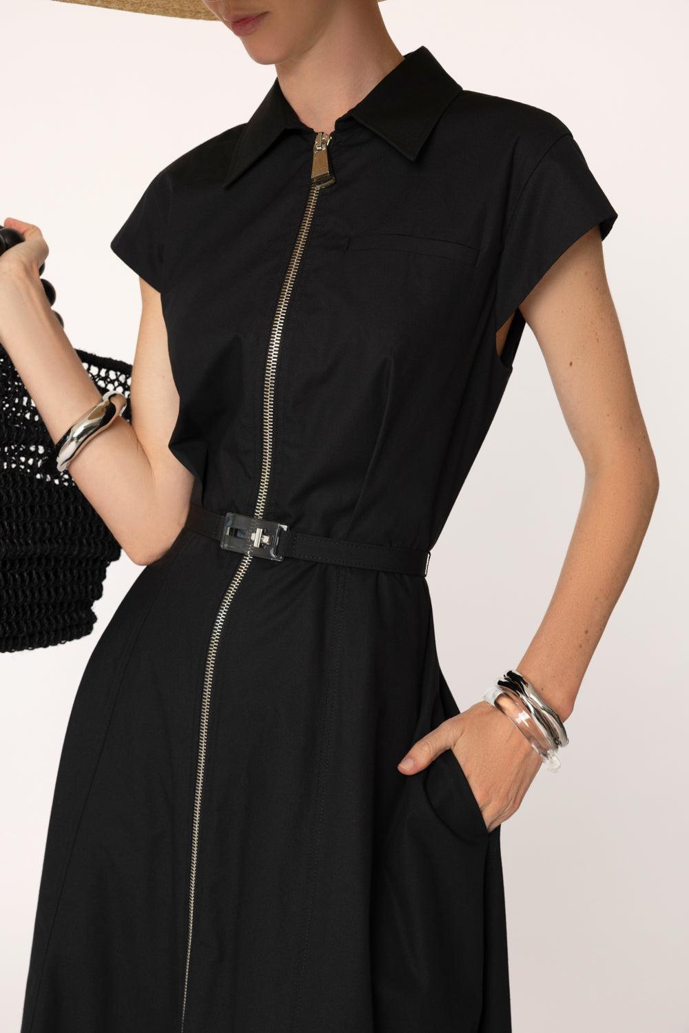 Jace Dress-BLACK-4-CLOTHINGDRESSCASUAL-BRANDON MAXWELL