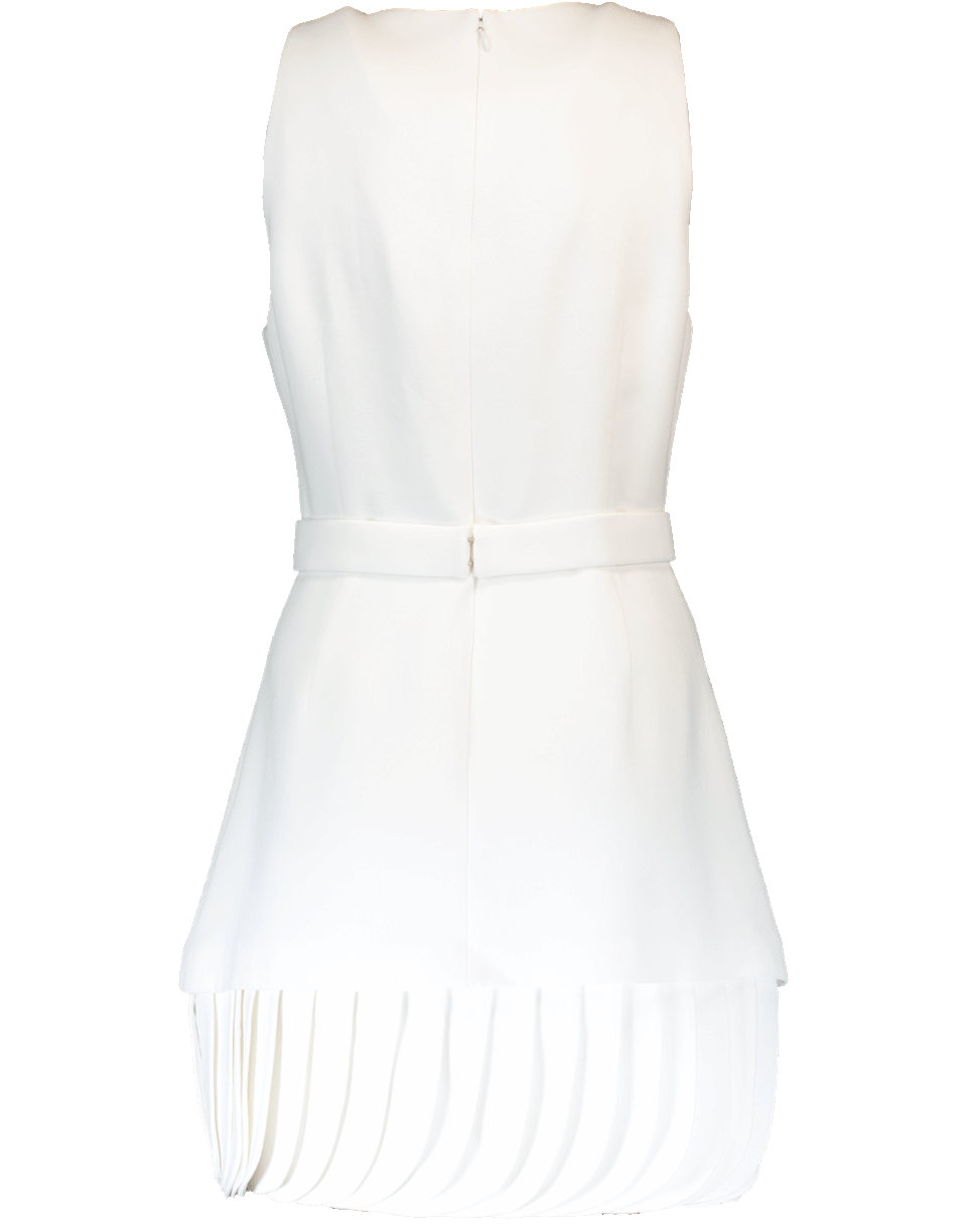 BRANDON MAXWELL-Belted Layered Petal Hem Dress-