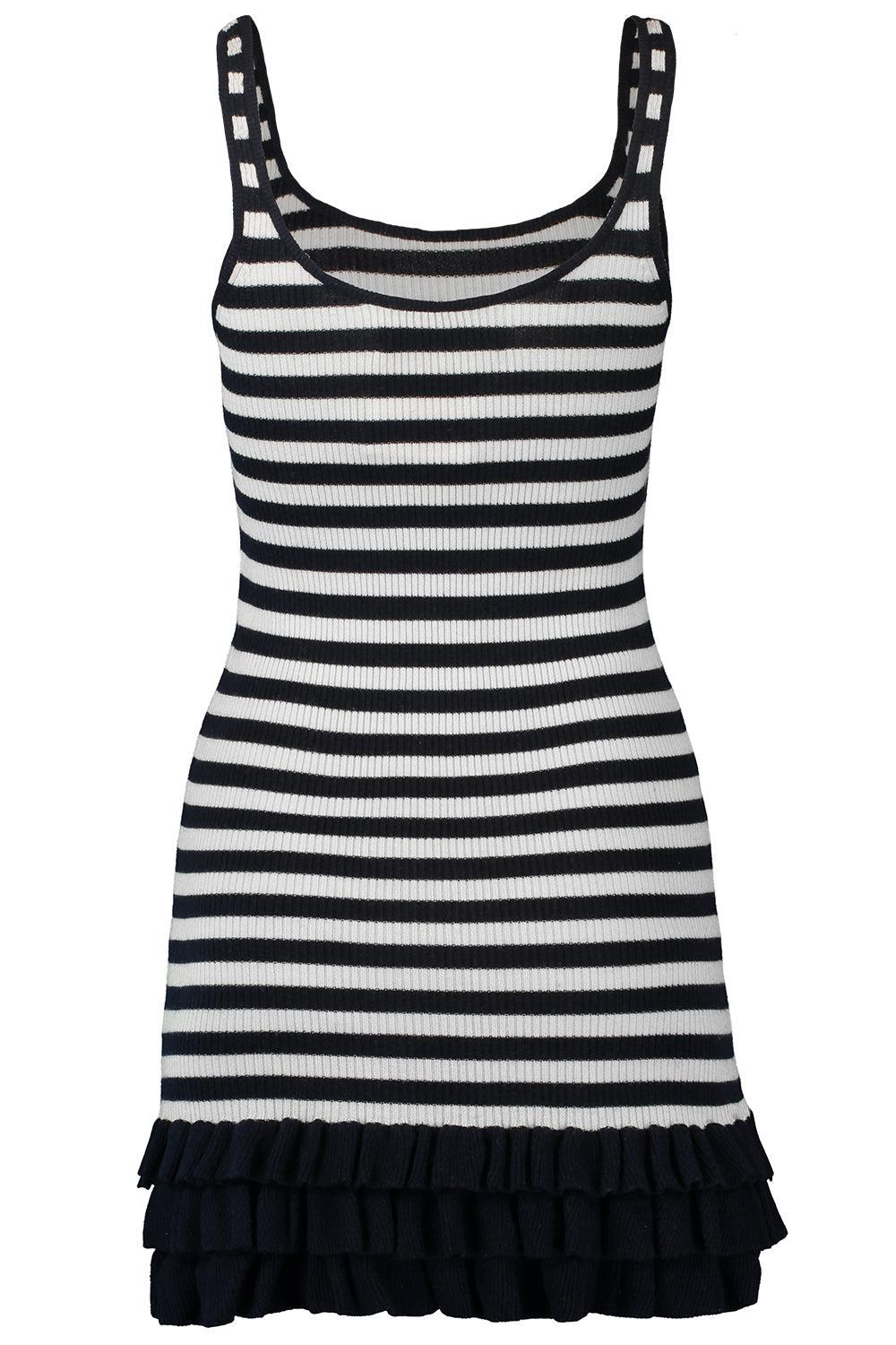 The Sutter Tank Dress-NVWHSTRI-XS-CLOTHINGDRESSCASUAL-BRANDON MAXWELL