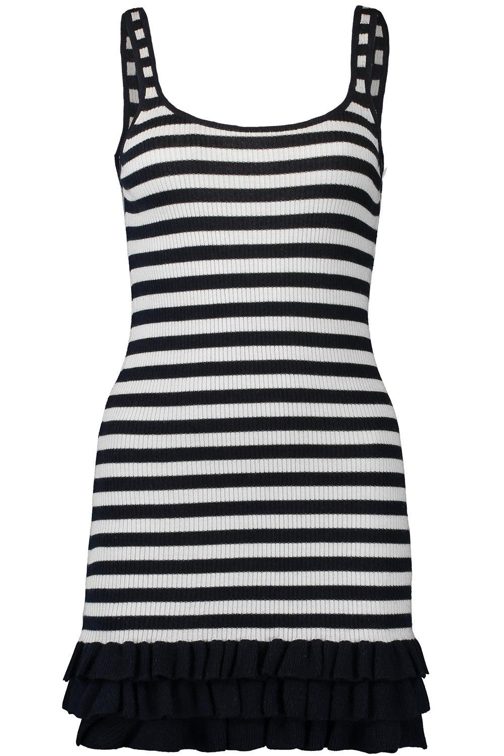 The Sutter Tank Dress-NVWHSTRI-XS-CLOTHINGDRESSCASUAL-BRANDON MAXWELL
