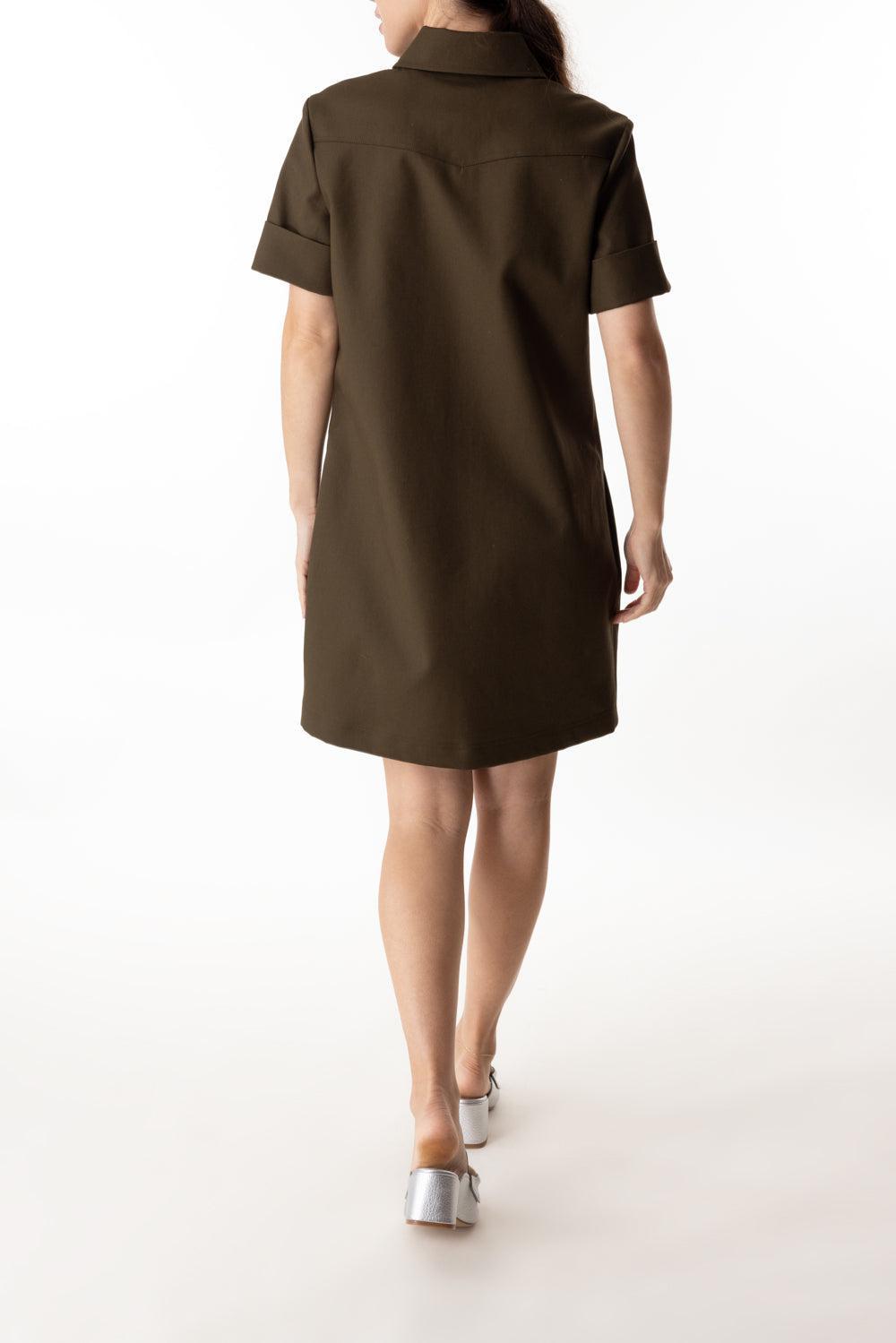 The Noelle Dress-OLIVE-2-CLOTHINGDRESSCASUAL-BRANDON MAXWELL