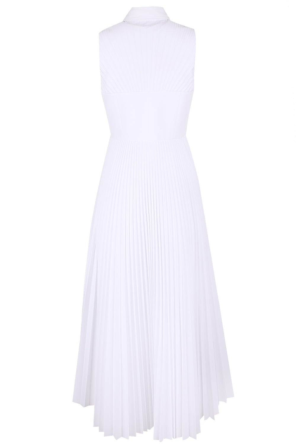 BRANDON MAXWELL-Pleated Maxi Shirtdress-