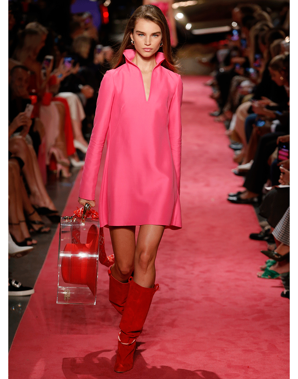 BRANDON MAXWELL-Faille Pleated Back Polo Dress-