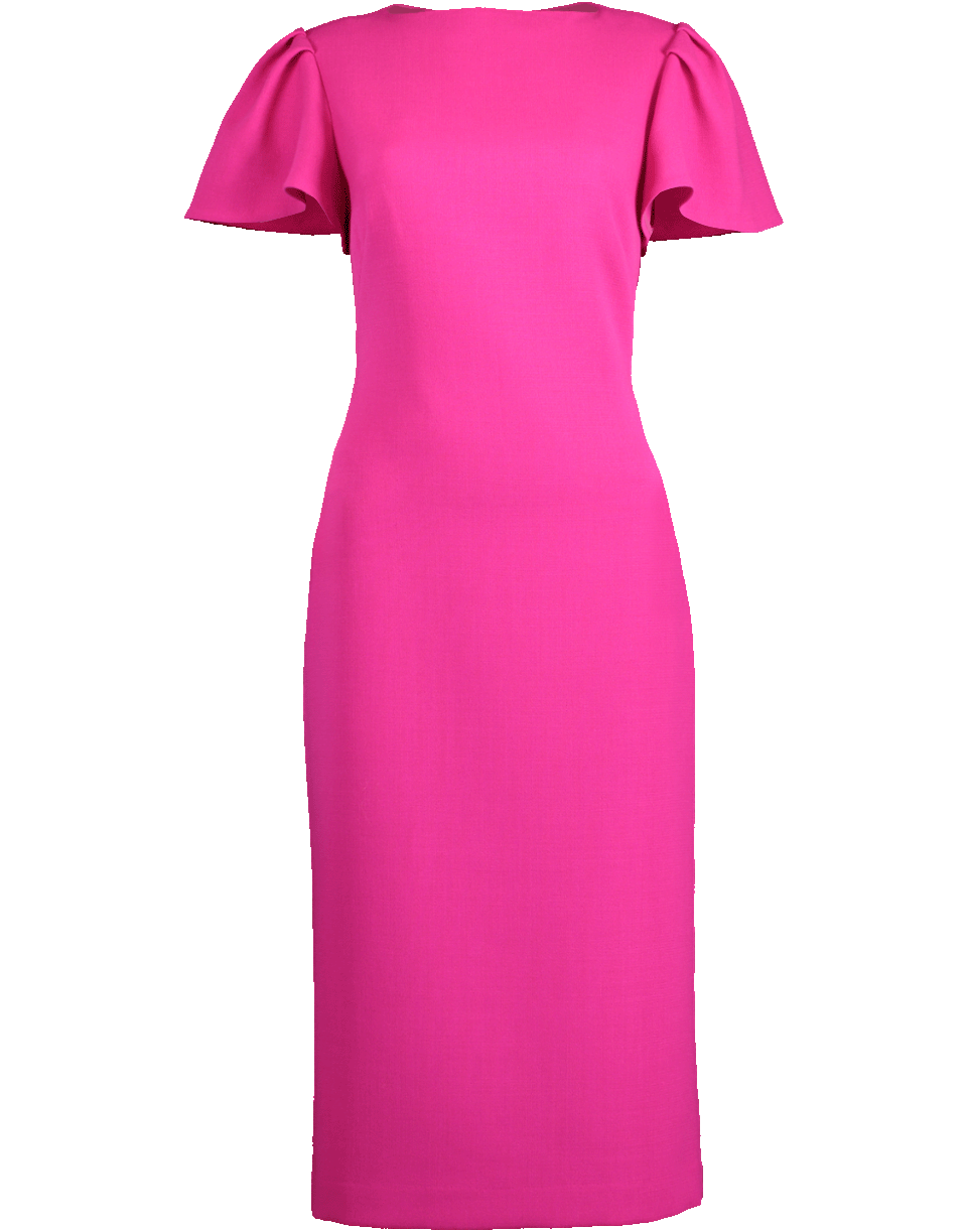 BRANDON MAXWELL-Flutter Sleeve Sheath Dress-