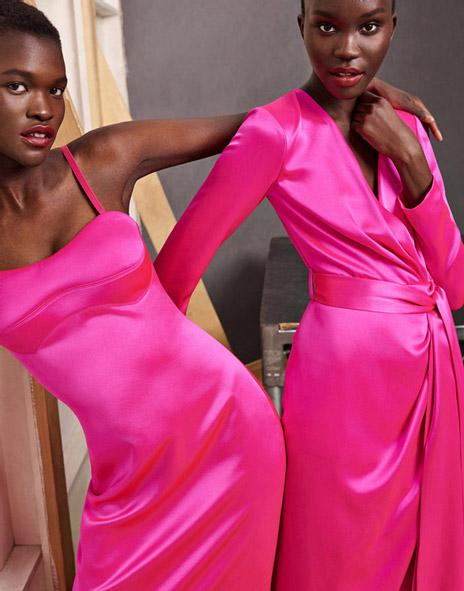 BRANDON MAXWELL-Strapless Column Bustier Gown-ELECPINK