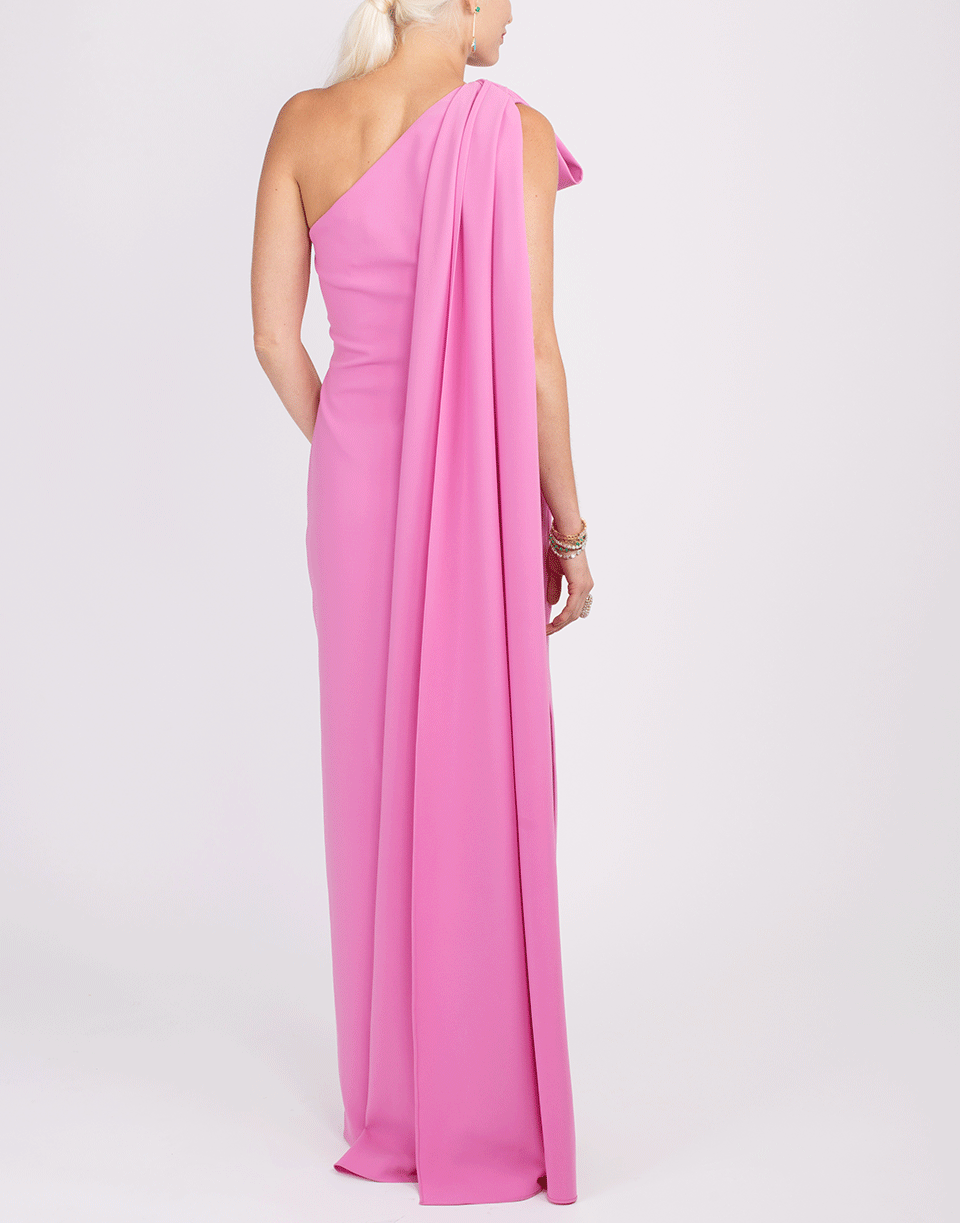 BRANDON MAXWELL-One Shoulder High Neck Gown-