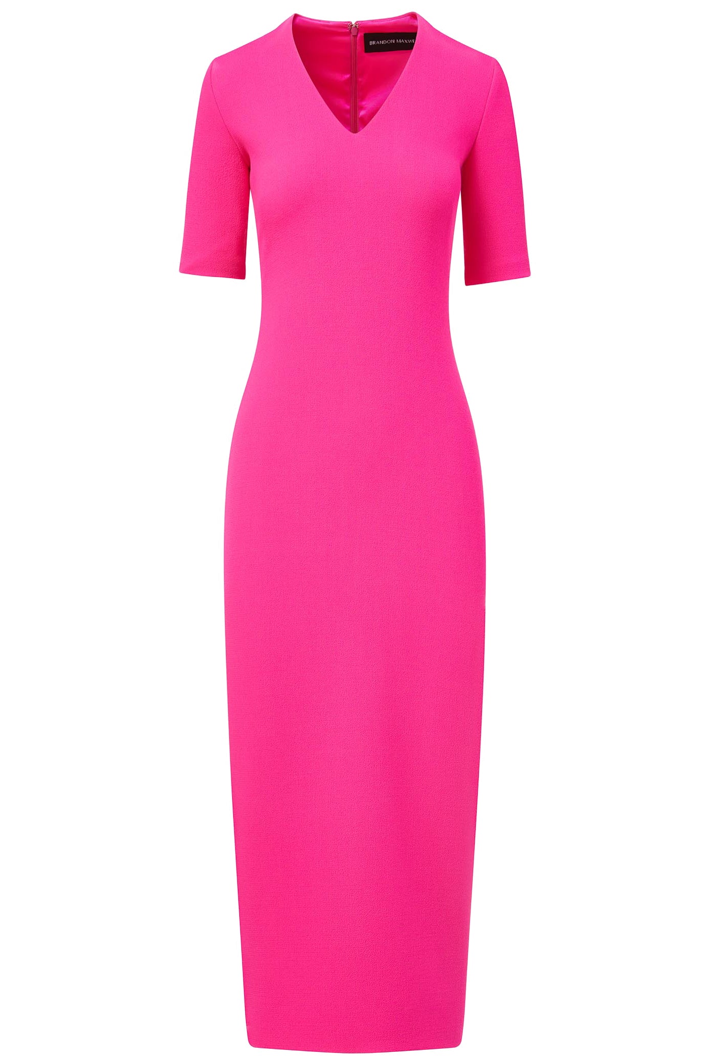 BRANDON MAXWELL-V-Neck Sheath Dress-