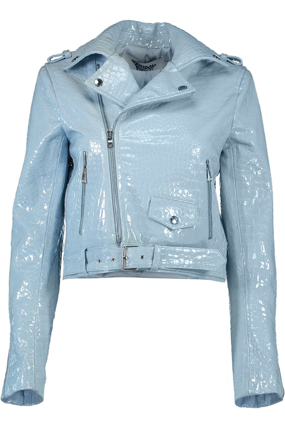 BRANDON MAXWELL-The Cropped Moto Jacket-